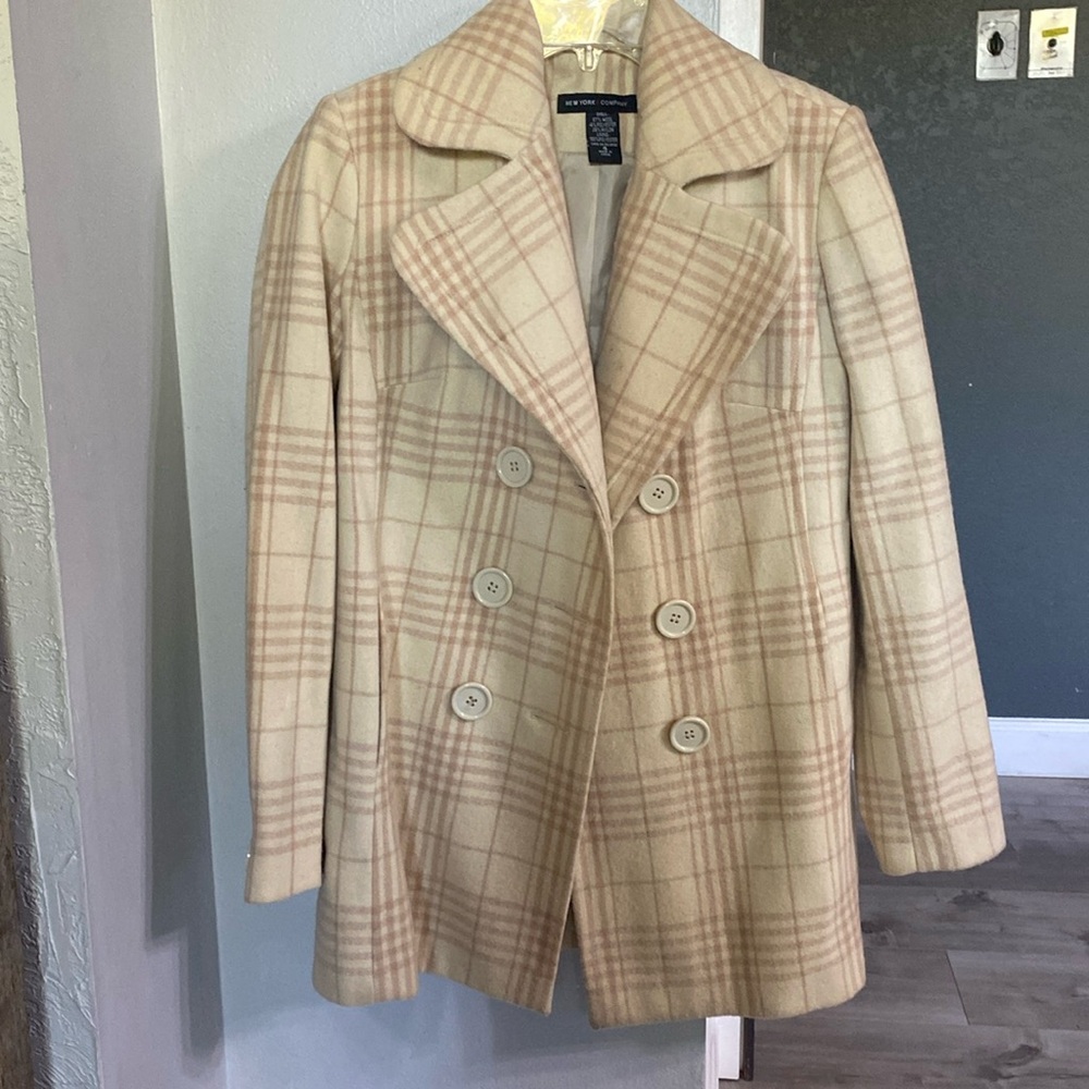 Women’s plaid New York & Co Peacoat